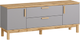 Тумба MODULA Вирелле INV06T-2D2S-1608/398/625(21) (BZ серый шифер/DI дуб натюрель) - 