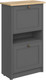 Тумба для обуви MODULA Гранда INV07T-2D-540/295/961(22) (графит/дуб натюрель) - 