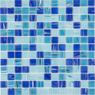Мозаика Wellerein Crystal Glass Mix Hot Melting FS023 (304x304, сине-голубой) - 