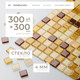 Мозаика Wellerein Crystal Glass S0093 (300x300, коричневый) -