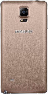 Смартфон Samsung Galaxy Note 4 / N910C (золотой) - вид сзади