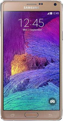 Смартфон Samsung Galaxy Note 4 / N910C (золотой) - общий вид