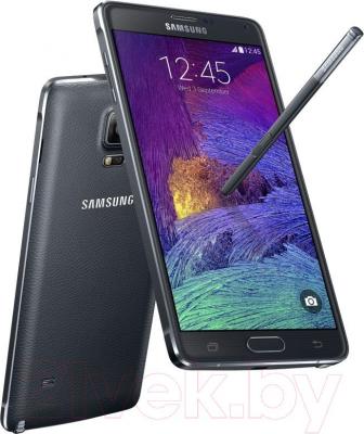 Смартфон Samsung Galaxy Note 4 / N910C (черный) - вид сбоку