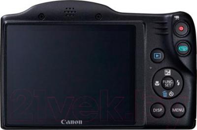 Компактный фотоаппарат Canon PowerShot SX400 IS (черный) - вид сзади