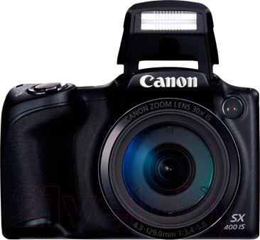 Компактный фотоаппарат Canon PowerShot SX400 IS (черный) - со вспышкой