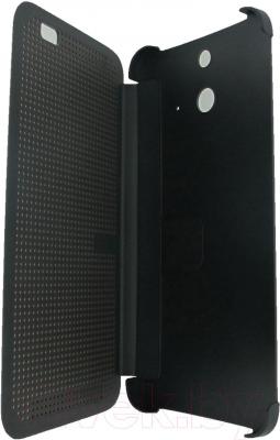 Чехол-книжка HTC Dot View Flip Case E8 HC M110 (серый) - в раскрытом виде