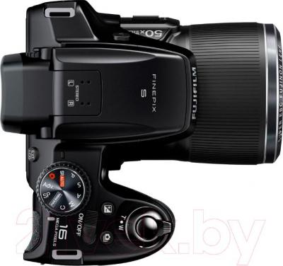 Компактный фотоаппарат Fujifilm FinePix S9200 (Black) - вид сверху