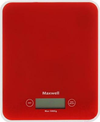 Кухонные весы Maxwell MW-1466 (красный) - общий вид