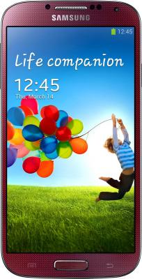 Смартфон Samsung Galaxy S4 La Fleur / I9500 (красный) - общий вид