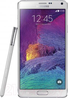 Смартфон Samsung Galaxy Note 4 / N910C (белый) - общий вид