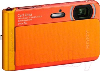 Компактный фотоаппарат Sony DSC-TX30D (оранжевый) - общий вид
