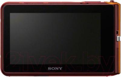 Компактный фотоаппарат Sony DSC-TX30D (оранжевый) - вид сзади