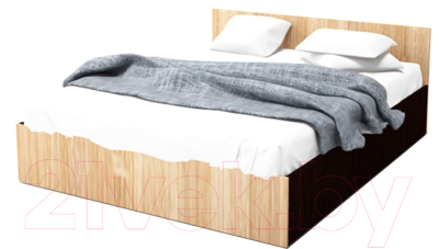 Полуторная кровать SV-мебель Спальня Эдем 5 140x200 (дуб венге/дуб млечный)