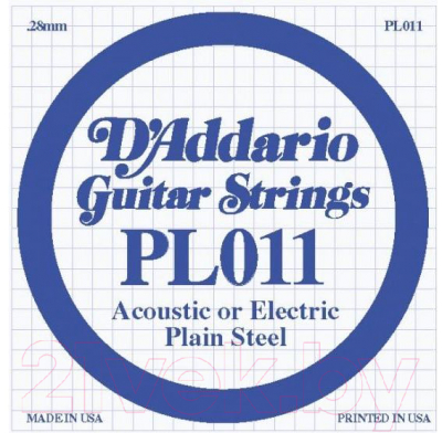 Изображение товара Струна для акустической гитары D'Addario PL011
