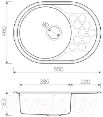 Мойка кухонная Omoikiri Kasumigaura 65-IN (4993727)