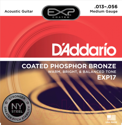 

Струны для акустической гитары D'Addario, EXP-17