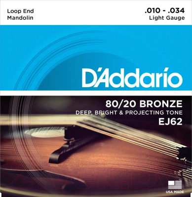 Струны для мандолины D'Addario EJ-62