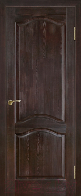 Дверь межкомнатная ПМЦ № 7 ДГ 90x200 (темный лак)