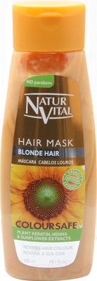 

Маска для волос Natur Vital, Coloursafe Hair Mask Blonde для сохранения цвета