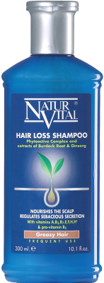 Шампунь для волос Natur Vital Hair Loss Shampoo Greasy Hair против выпадения для жирных волос (300мл)