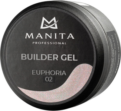 

Моделирующий гель для ногтей, Builder Gel Euphoria №02 с хлопьями юки