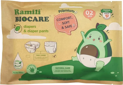 Подгузники-трусики детские Ramili Biocare Medium / MP2 (M, 2шт) - 