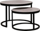 Комплект журнальных столиков Мир стульев №6 (черный муар/бетон) - 