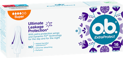 Тампоны гигиенические O.b. ExtraProtect Super (16шт) - 