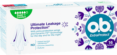 Тампоны гигиенические O.b. ExtraProtect Super Plus Comfort (16шт) - 