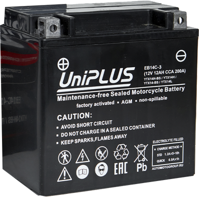 

Мотоаккумулятор, HP 0) 200A YTX14L-BS / EB14C-3