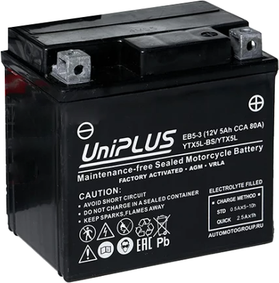 

Мотоаккумулятор, HP (0) 70A YTX5L-BS / EB5-3