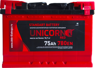 

Автомобильный аккумулятор, RED (0) 780A L3 / 6CT-75