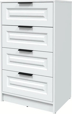 Комод Интерлиния Концепт КТ-К60 Деко (белый платинум/белый) - 