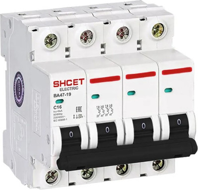 

Выключатель автоматический, ВА 47-19 4Р 63А 6kA хар.С / S0000200