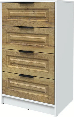 Комод Интерлиния Концепт КТ-К60 Деко (белый платинум/дуб вотан) - 
