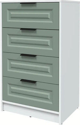 Комод Интерлиния Концепт КТ-К60 Деко (белый платинум/мята) - 