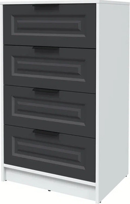 Комод Интерлиния Концепт КТ-К60 Деко (белый платинум/пепел) - 