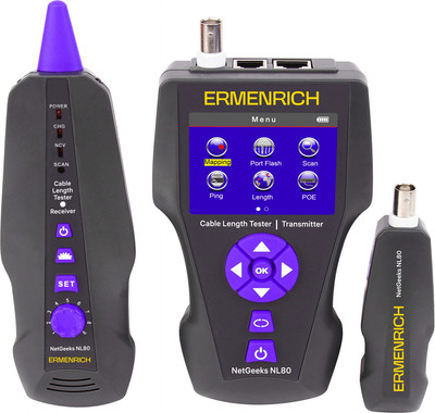

Кабельный тестер, NetGeeks NL80 Измеритель длины кабеля / 85673