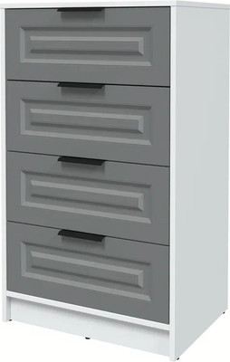 Комод Интерлиния Концепт КТ-К60 Деко (белый платинум/серый) - 