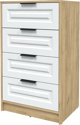 Комод Интерлиния Концепт КТ-К60 Деко (дуб золотой/белый) - 