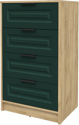 Комод Интерлиния Концепт КТ-К60 Деко (дуб золотой/изумруд) - 