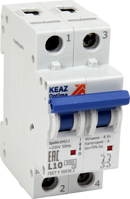 

Выключатель автоматический, OptiDin BM63-2C8-УХЛ3 / 260612