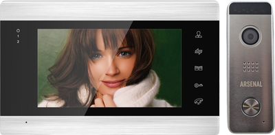 Видеодомофон Arsenal Сириус FHD TUYA + Рокси FHD (серебро) - 