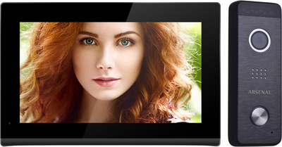 Видеодомофон Arsenal Титул 7 FHD TUYA + Рокси FHD (черный) - 