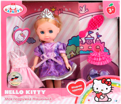 Кукла с аксессуарами Карапуз Hello Kitty. Машенька с комплектом одежды / MARY63010А-HK