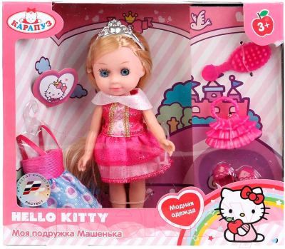 Кукла с аксессуарами Карапуз Hello Kitty. Машенька с комплектом одежды / MARY63010А-HK