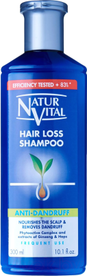 Шампунь для волос Natur Vital Hair Loss Shampoo Anti Dandruff против перхоти и выпадения волос (300мл)