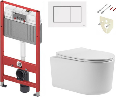 

Унитаз подвесной с инсталляцией, GD-W204T + TECE Kit 9400413