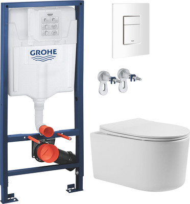 

Унитаз подвесной с инсталляцией, GD-W204T + GROHE Rapid Sl 38772SH0