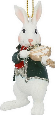 

Елочная игрушка, Alice in Christmas Land Белый кролик со скрипкой-часами 10599_2